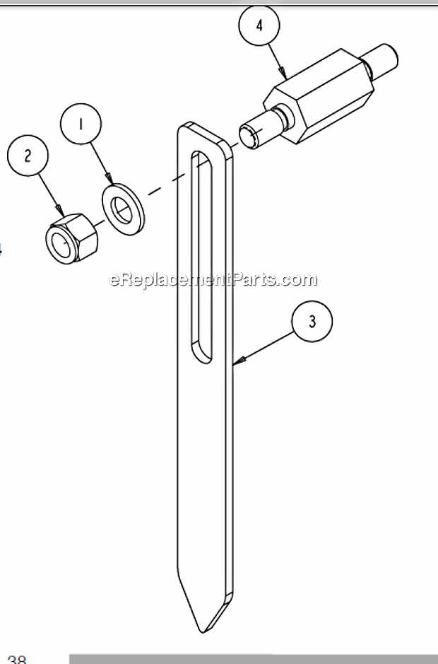 Page V Diagram and Parts List for MK-4036HY  MK Diamond Concrete Saw